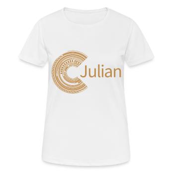 Für Julian - Frauen T-Shirt atmungsaktiv - Weiß - Vorne - AI Model Female 172 dark (172cm)