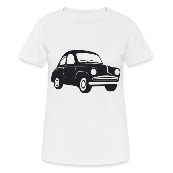 Ancienne voiture - T-shirt respirant Femme - blanc - Devant - AI Model Female 172 dark (172cm)