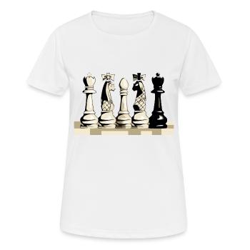 Chess pieces - Women's Breathable T-Shirt - white - Front - AI Model Female 172 dark (172cm)