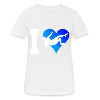 Boulder Kletterer Climbing Klettern Bouldern - Frauen T-Shirt atmungsaktiv - Weiß - Vorne - AI Model Female 172 dark (172cm)