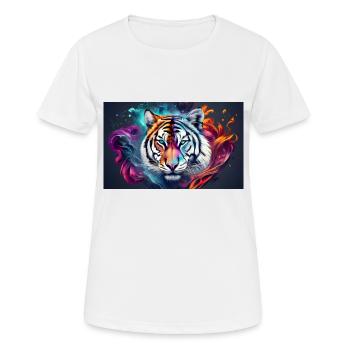 tigre coloré - T-shirt respirant Femme - blanc - Devant - AI Model Female 172 dark (172cm)