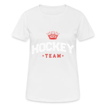 Équipe de hockey - T-shirt respirant Femme - blanc - Devant - AI Model Female 172 dark (172cm)