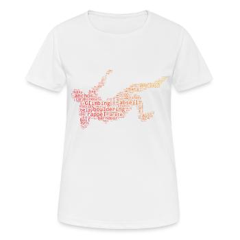 Escalade de bloc Escalade Hommes Grimpeurs - T-shirt respirant Femme - blanc - Devant - AI Model Female 172 dark (172cm)