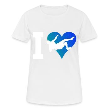 Grimpeuse Femmes Bloc Escalade de bloc Escalade - T-shirt respirant Femme - blanc - Devant - AI Model Female 172 dark (172cm)