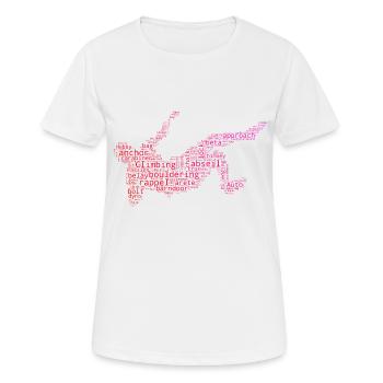 Kletterer Escalade de bloc Grimpeur de bloc Bouldern - T-shirt respirant Femme - blanc - Devant - AI Model Female 172 dark (172cm)