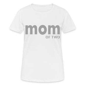 Mom Mom of Two Saying - Women's Breathable T-Shirt - white - Front - AI Model Female 172 dark (172cm)