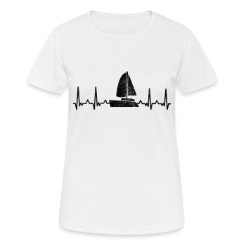 Segelsport Segler Segelschiff Segeln Segelboot - Frauen T-Shirt atmungsaktiv - Weiß - Vorne - AI Model Female 172 dark (172cm)