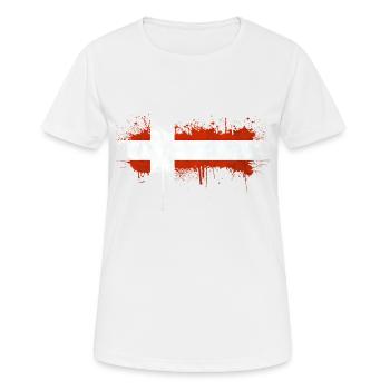 Dänemark Europa Dänische Flagge Nationalsymbole norden - Frauen T-Shirt atmungsaktiv - Weiß - Vorne - AI Model Female 172 dark (172cm)