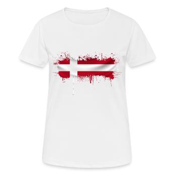 Dänemark Europa Dänische Flagge Nationalsymbole norden - Frauen T-Shirt atmungsaktiv - Weiß - Vorne - AI Model Female 172 dark (172cm)