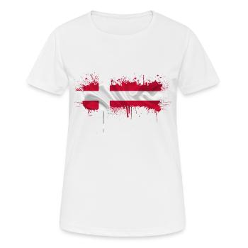 Dänemark Europa Dänische Flagge Nationalsymbole norden - Frauen T-Shirt atmungsaktiv - Weiß - Vorne - AI Model Female 172 dark (172cm)