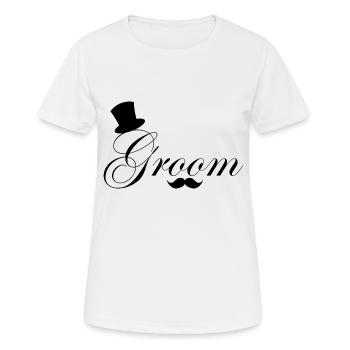 Bräutigam in spe - Frauen T-Shirt atmungsaktiv - Weiß - Vorne - AI Model Female 172 dark (172cm)