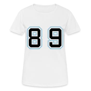89 Zahl Symbol - Frauen T-Shirt atmungsaktiv - Weiß - Vorne - AI Model Female 172 dark (172cm)