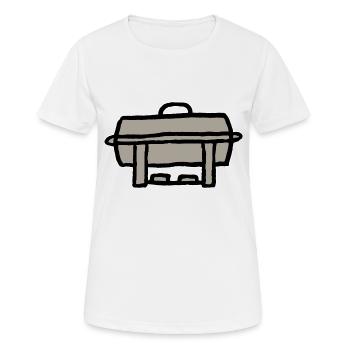 Warming Container Buffet Chafing Dish - Women's Breathable T-Shirt - white - Front - AI Model Female 172 dark (172cm)