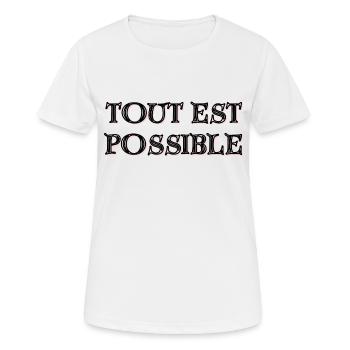 Anything is Possible - Women's Breathable T-Shirt - white - Front - AI Model Female 172 dark (172cm)