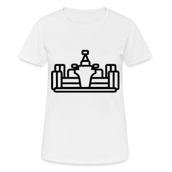 F1-Rennwagen - Frauen T-Shirt atmungsaktiv - Weiß - Vorne - AI Model Female 172 dark (172cm)