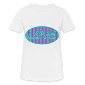 Amour - T-shirt respirant Femme - blanc - Devant - AI Model Female 172 dark (172cm)