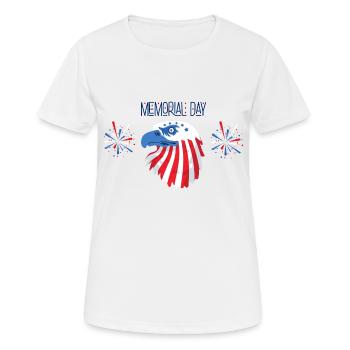 Memorial Day - Women's Breathable T-Shirt - white - Front - AI Model Female 172 dark (172cm)
