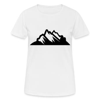 Berg - Frauen T-Shirt atmungsaktiv - Weiß - Vorne - AI Model Female 172 dark (172cm)