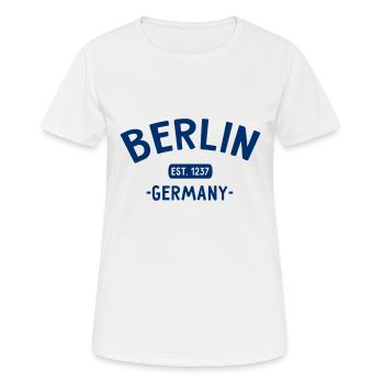 Berlin - Est. 1237 - Germany - Berliner Bär - Frauen T-Shirt atmungsaktiv - Weiß - Vorne - AI Model Female 172 dark (172cm)