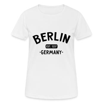 Berlin - Fondée en 1237 - Allemagne - Ours de Berlin - T-shirt respirant Femme - blanc - Devant - AI Model Female 172 dark (172cm)