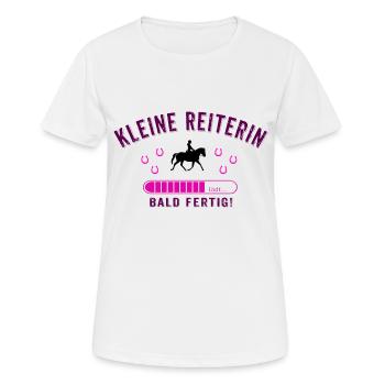 Reiterin - Frauen T-Shirt atmungsaktiv - Weiß - Vorne - AI Model Female 172 dark (172cm)
