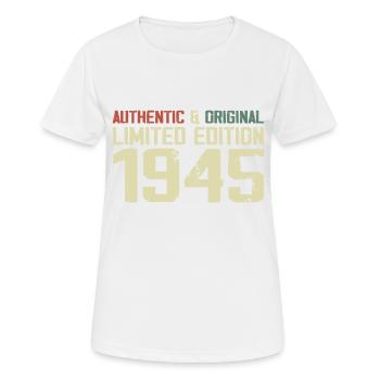 1945 Birthday Gift 1945 Vintage 1945 Retro - Women's Breathable T-Shirt - white - Front - AI Model Female 172 dark (172cm)