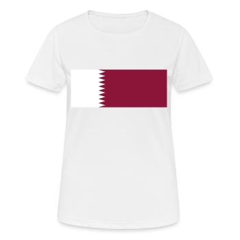 Katar - Frauen T-Shirt atmungsaktiv - Weiß - Vorne - AI Model Female 172 dark (172cm)