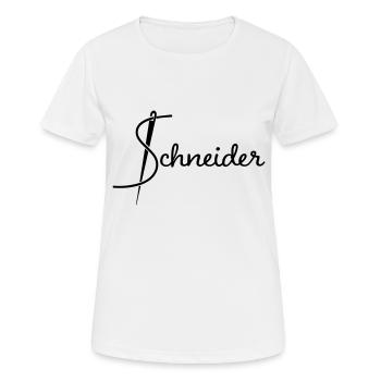 Schneider - Frauen T-Shirt atmungsaktiv - Weiß - Vorne - AI Model Female 172 dark (172cm)