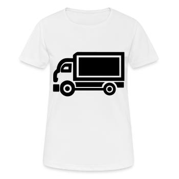 Lkw - Frauen T-Shirt atmungsaktiv - Weiß - Vorne - AI Model Female 172 dark (172cm)