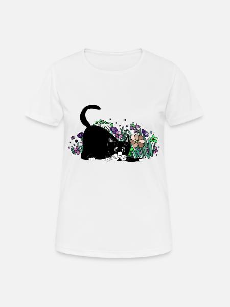 Chat - T-shirt respirant Femme - blanc