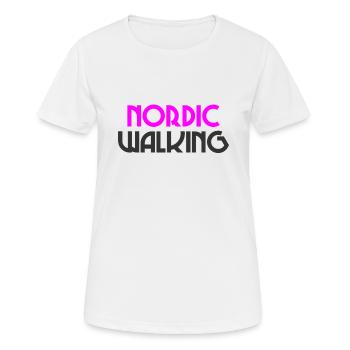 Nordic Walking - Sport - Endurance - Walking - Women's Breathable T-Shirt - white - Front - AI Model Female 172 dark (172cm)