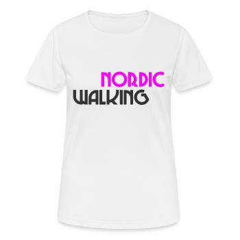 Nordic Walking - Sport - Endurance - Walking - Women's Breathable T-Shirt - white - Front - AI Model Female 172 dark (172cm)