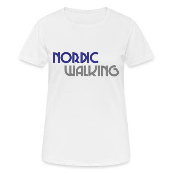 Nordic Walking - Sport - Endurance - Walking - Women's Breathable T-Shirt - white - Front - AI Model Female 172 dark (172cm)