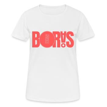 Bor ÅS - Imprimé rouge - T-shirt respirant Femme - blanc - Devant - AI Model Female 172 dark (172cm)