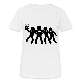 Groupe de poule - T-shirt respirant Femme - blanc - Devant - AI Model Female 172 dark (172cm)