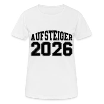 aufsteiger 2026 - Frauen T-Shirt atmungsaktiv - Weiß - Vorne - AI Model Female 172 dark (172cm)