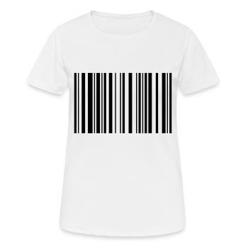 barcode - Frauen T-Shirt atmungsaktiv - Weiß - Vorne - AI Model Female 172 dark (172cm)