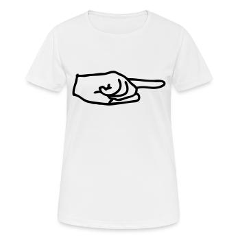 pfeil - Frauen T-Shirt atmungsaktiv - Weiß - Vorne - AI Model Female 172 dark (172cm)