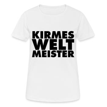kirmes-welt-meister - Frauen T-Shirt atmungsaktiv - Weiß - Vorne - AI Model Female 172 dark (172cm)