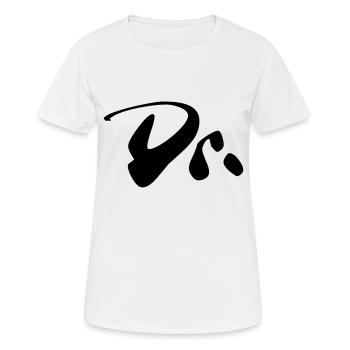 Dr - Frauen T-Shirt atmungsaktiv - Weiß - Vorne - AI Model Female 172 dark (172cm)