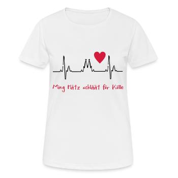 2541614 10819764 Koeln - Frauen T-Shirt atmungsaktiv - Weiß - Vorne - AI Model Female 172 dark (172cm)