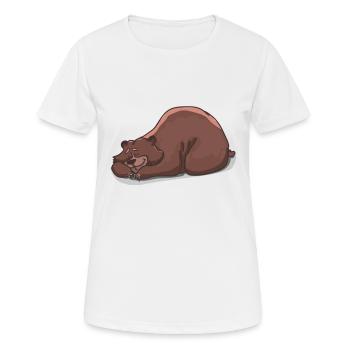 Schlafender Bär - T-shirt respirant Femme - blanc - Devant - AI Model Female 172 dark (172cm)