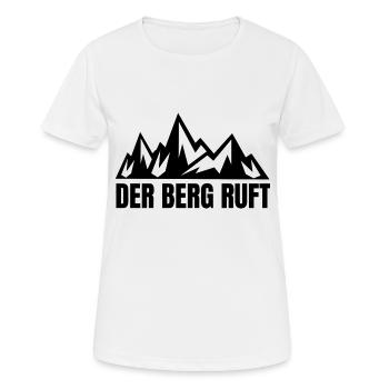 La montagne appelle - Wander - T-shirt respirant Femme - blanc - Devant - AI Model Female 172 dark (172cm)