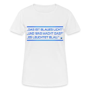 lumière bleue - T-shirt respirant Femme - blanc - Devant - AI Model Female 172 dark (172cm)