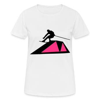 Wakeboarder/Wakeboard - Frauen T-Shirt atmungsaktiv - Weiß - Vorne - AI Model Female 172 dark (172cm)