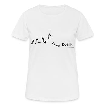 dublin horizon - T-shirt respirant Femme - blanc - Devant - AI Model Female 172 dark (172cm)