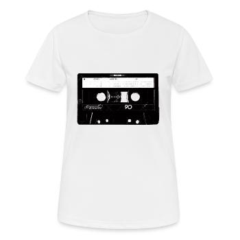 Cassette Recorder Old School Logo Design - Women's Breathable T-Shirt - white - Front - AI Model Female 172 dark (172cm)