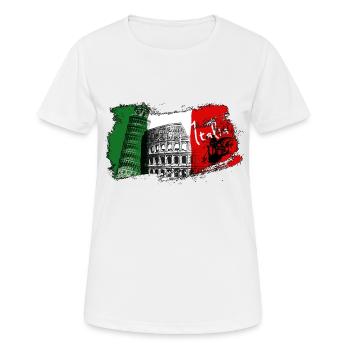 Italia - T-shirt respirant Femme - blanc - Devant - AI Model Female 172 dark (172cm)