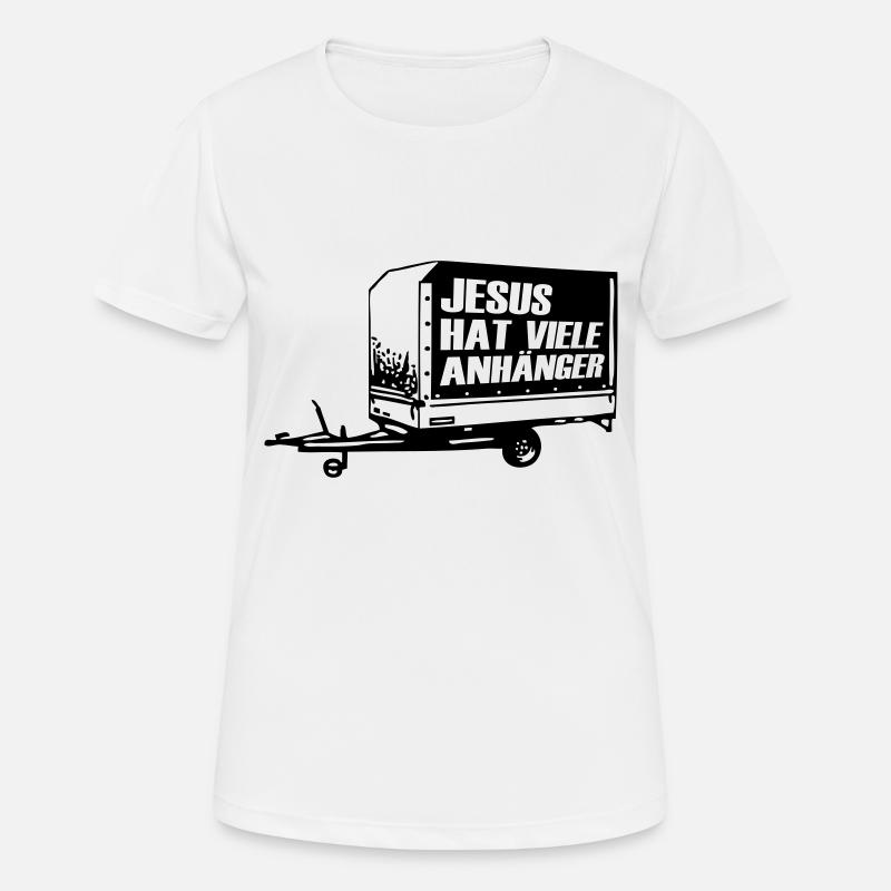 Jesus has many small trailer - Women's Breathable T-Shirt - white