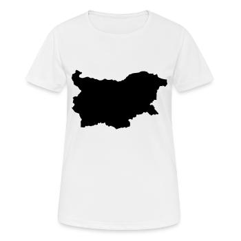 Bulgaria map - Women's Breathable T-Shirt - white - Front - AI Model Female 172 dark (172cm)